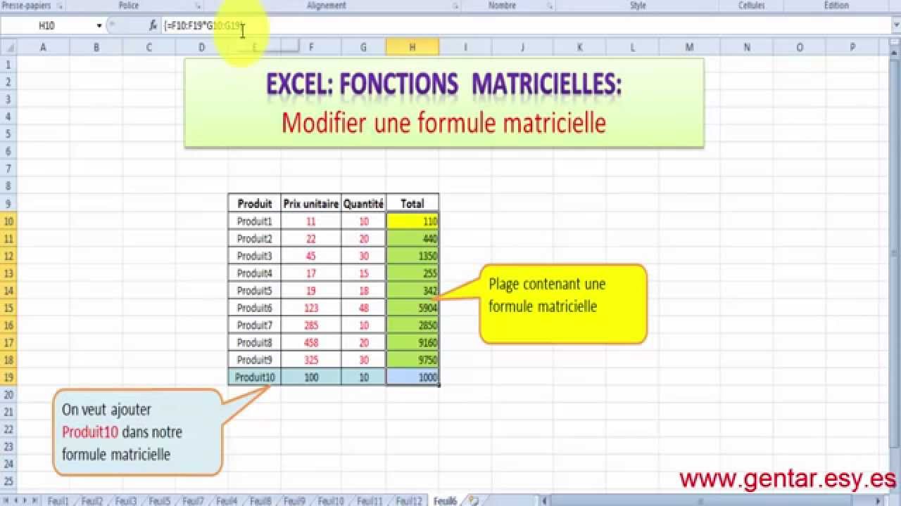Excel Formules Matricielles Comment Modifier Une Formule Matricielle