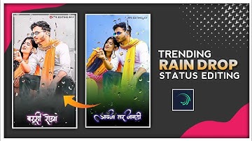 🔥Trending Image Sliding Rain Drop Lyrics Status Video Editing || Alight Motion + Node Video