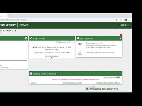 How to Log In to RAMweb to Register for Classes