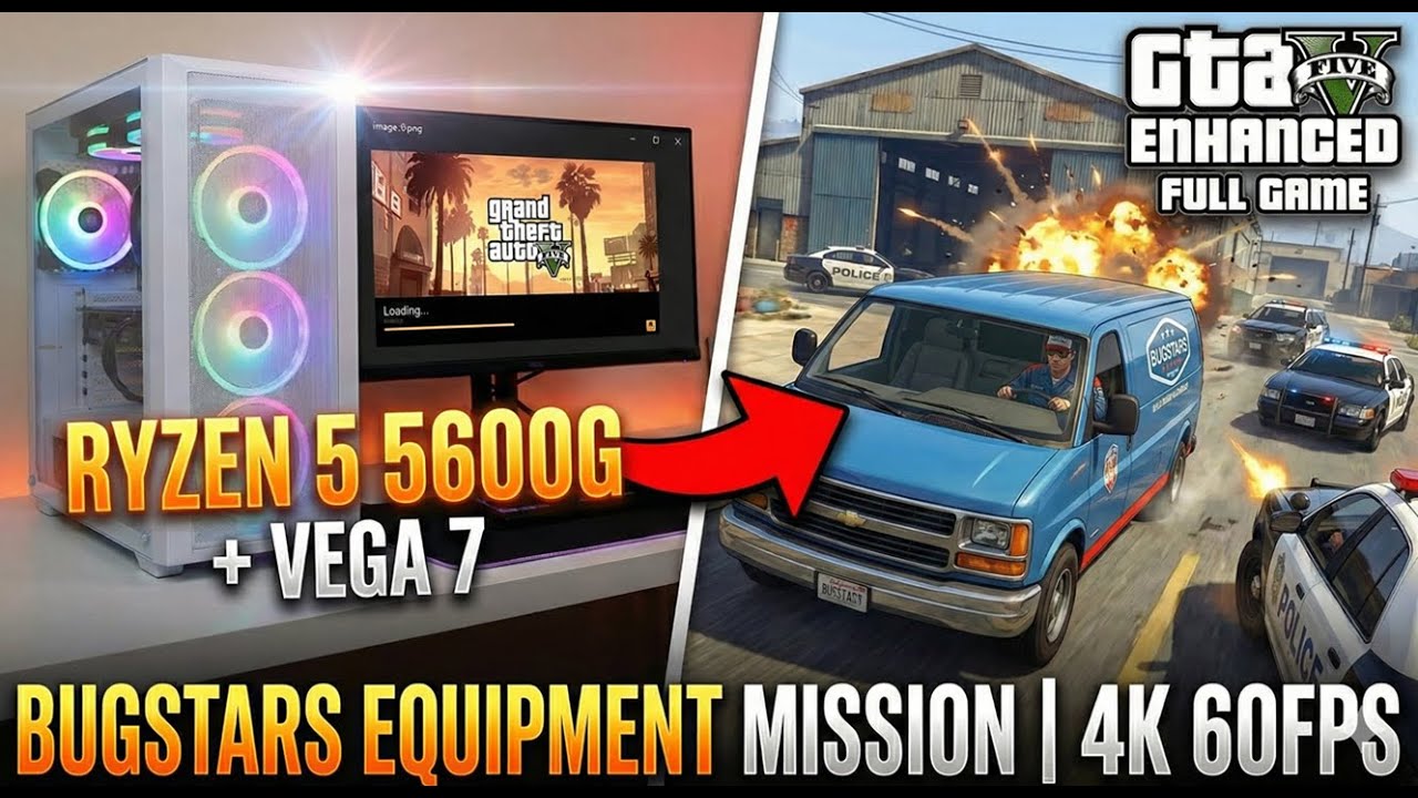 GTA 5 Enhanced Gameplay: Bugstars Equipment Mission | Ryzen 5 5600G (2026)
