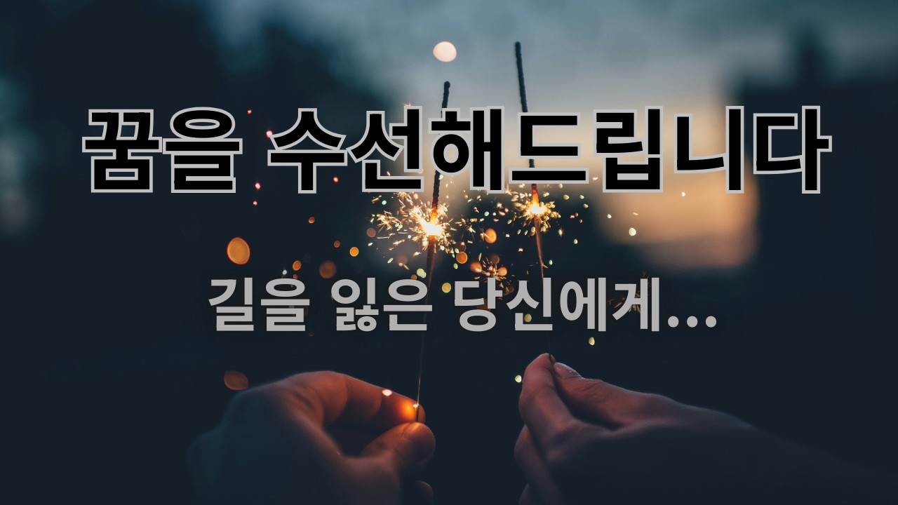 망가진 꿈, 수선해 드립니다