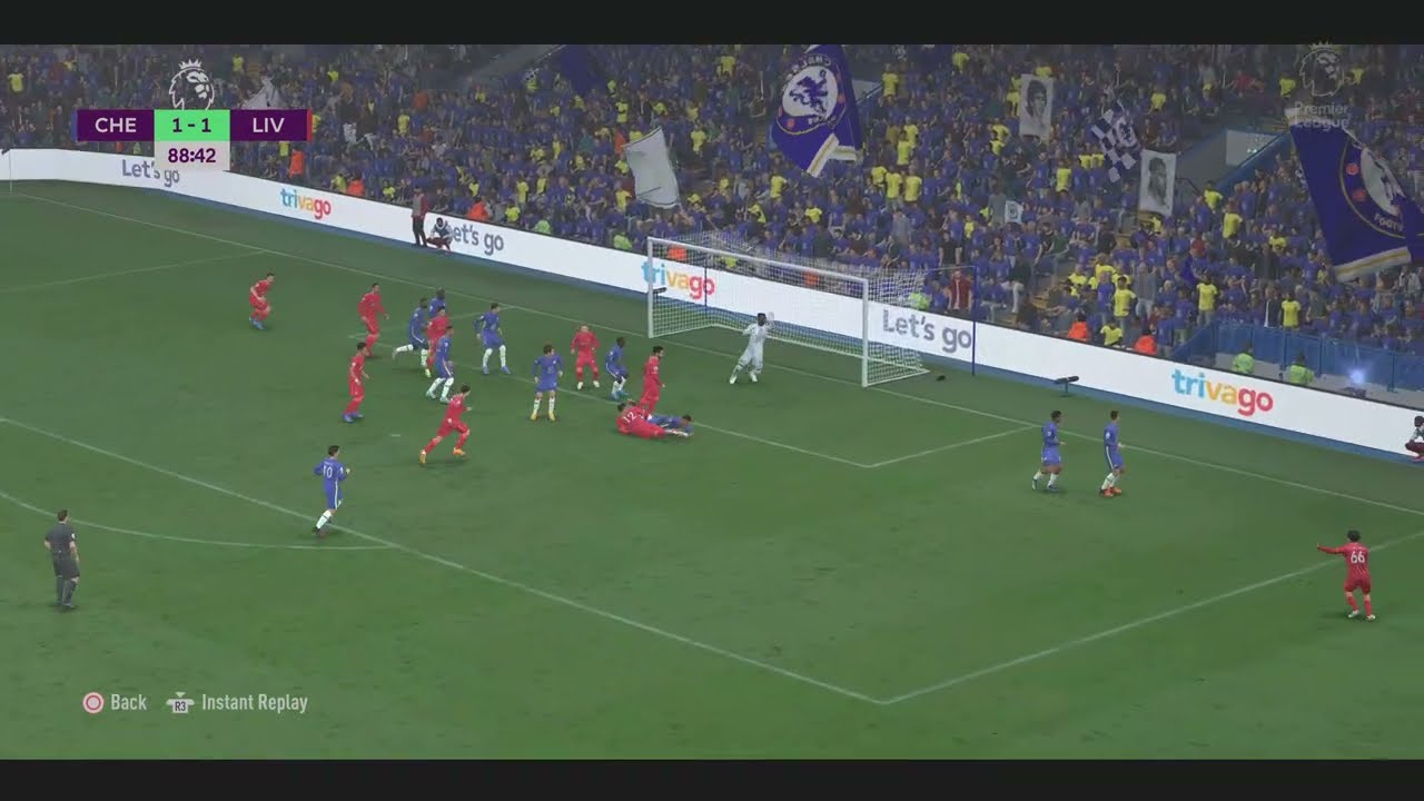 FIFA 22 PS5 Joe Gomez scores a volley winning goal at the 89th min against Chelsea