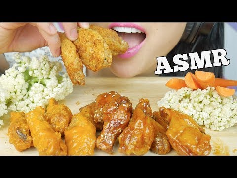 ASMR HOT WINGS / CHICKEN WINGS (SOFT CRUNCH EATING SOUNDS) | SAS-ASMR