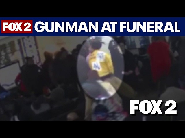 Chaos after gun drawn at Detroit funeral service