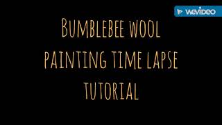 Needle felted picture - bumblebee time lapse tutorial.