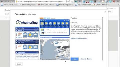 Add a Gadget to a Google Site