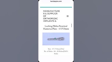 Locking Philos Proximal Humerus Plate-4.5/5.0mm K & Apple K #philos #orthopedic #orthopedicsurgery