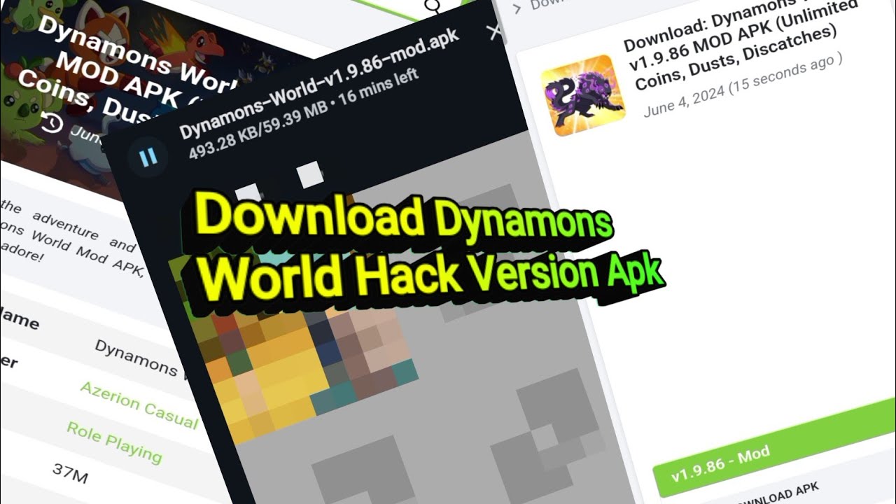 How to download Dynamons World Hack Version Apk 1Lapras😱😱😱😤😤 