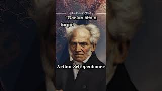 Beyond Talent: Schopenhauer's Wisdom on the Art of Genius! #quote