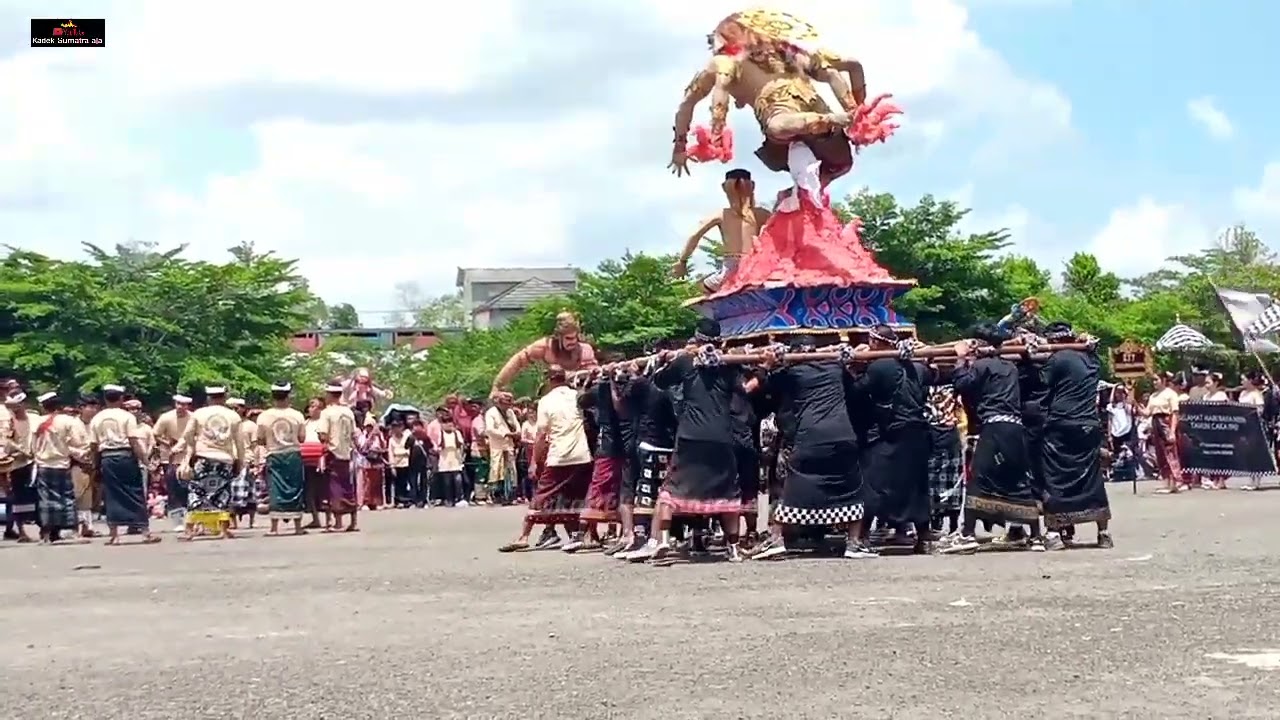 Penampilan atraksi Ogoh Ogoh desa asahan kabupaten Mesuji Lampung