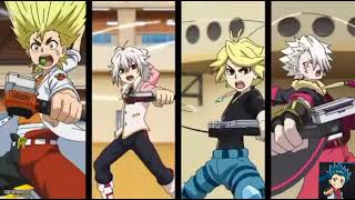 Aiger Vs Shu And Ranjiero And Fubiki And Suoh Beyblade Burst Turbo Amv
