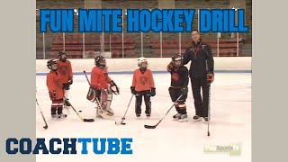 FUN Stickhandling Drill for Mite Hockey | HOCKEY DRILLS FOR BEGINNERS