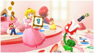 Mario Party Superstars Peach's Birthday Cake Peach vs Mario , Luigi & Daisy