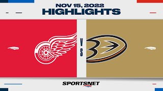 NHL Highlights | Red Wings vs. Ducks - November 15, 2022