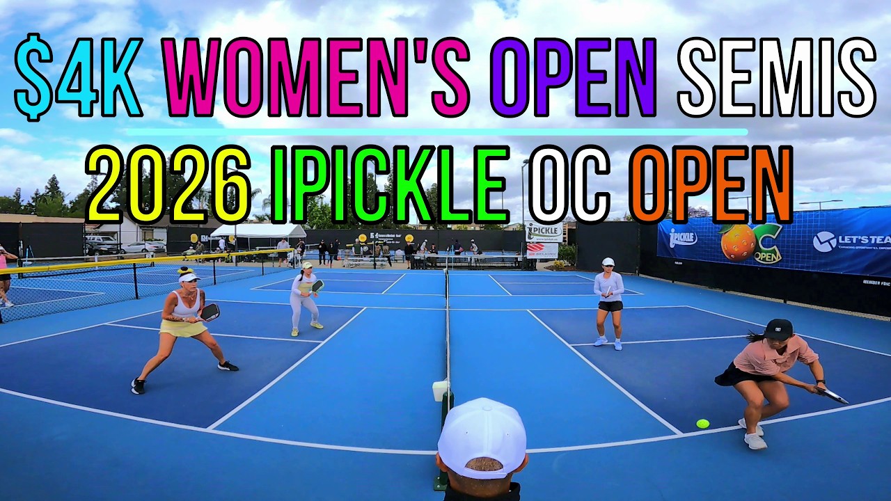 $4K Women’s Open Semifinals Huynh-McClain(5.8)/Chew(5.5) vs Diaz(5.3)/Purcell(4.9) | iPickle OC Open