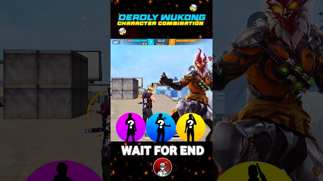 🤯 DEADLY WUKONG CHARACTER COMBINATION 🤯 FREE FIRE 🔥 !! 