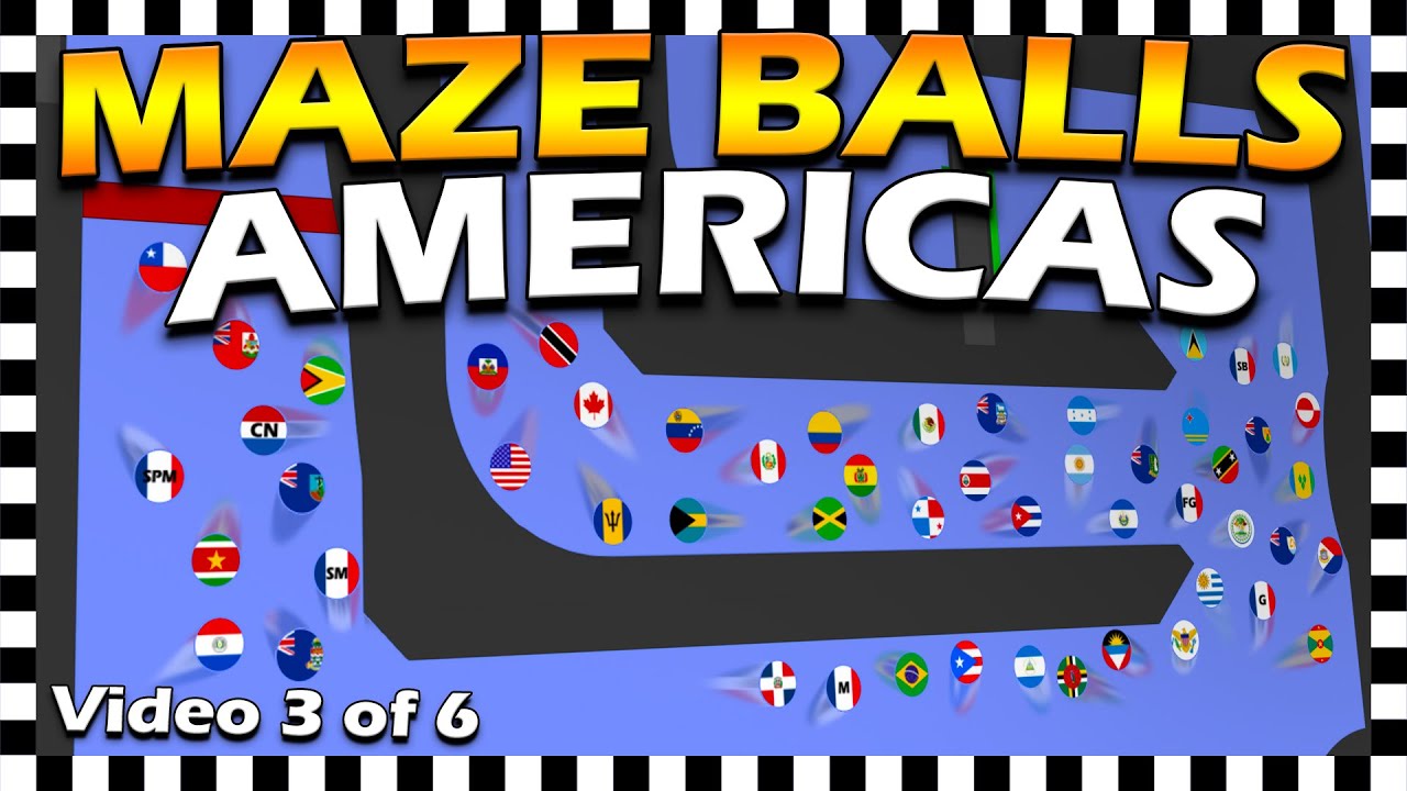 Country Maze Balls Americas - Marble Race