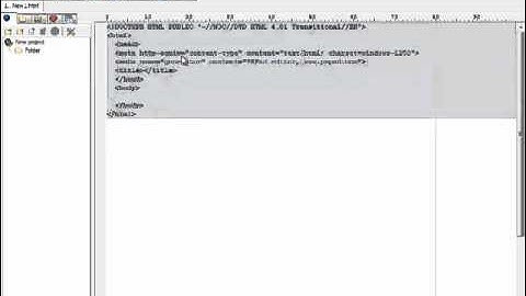 HTML Basics using PSPad