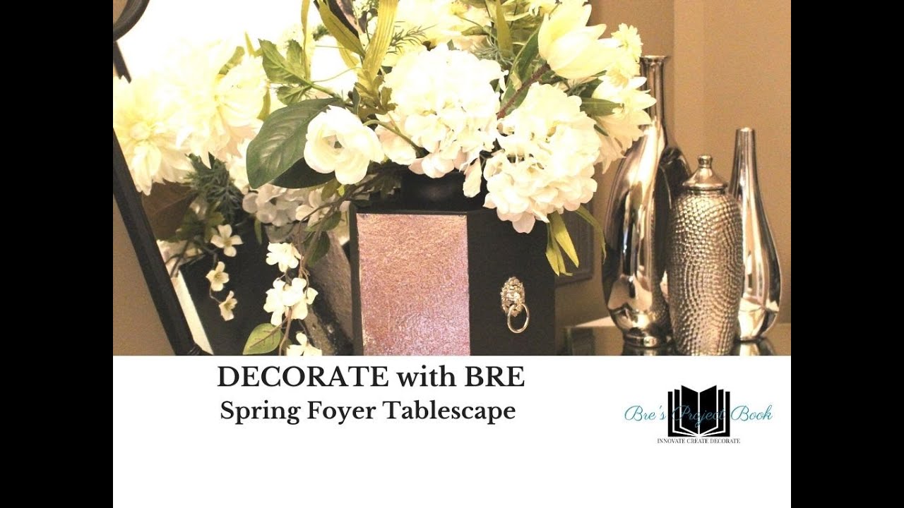 SPRING INTO 2021 (V1): Modern Glam Spring Foyer Tablescape