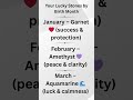 💎 Your Lucky Stone Based on Birth Month!