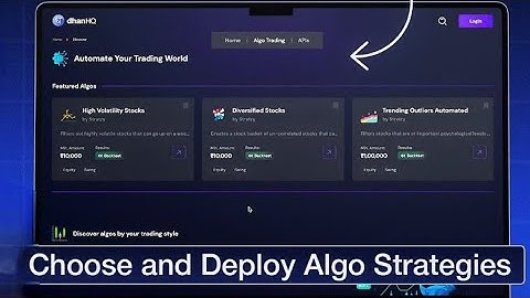Introducing DhanHQ Algos : Deploy Ready Made Algos Strategy With 1 Click | Algo Trading