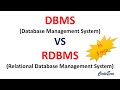 Dbms vs rdbms  what is the difference between dbms and rdbms