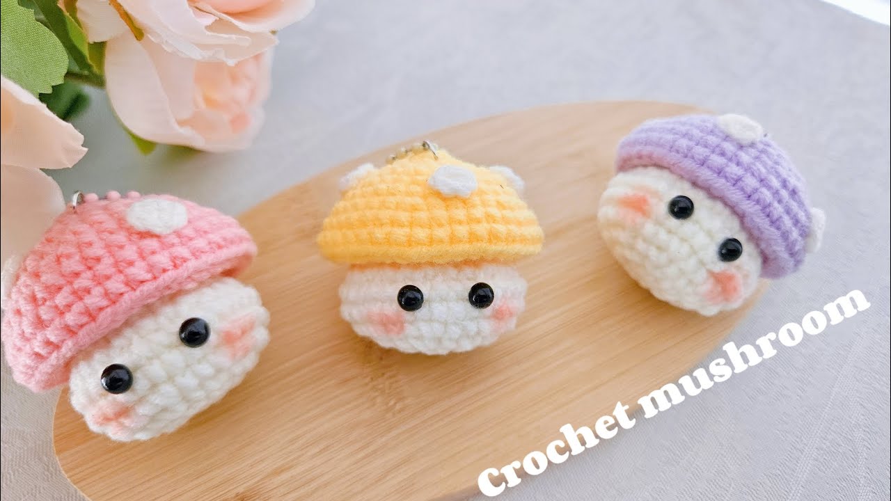 Crochet baby mushroom #crochet #handmade#mushroon keychain #crochet tutorial