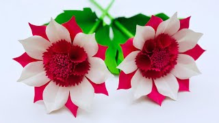 Beautiful Paper Flowers | School Craft Ideas | Paper Flower Making| Home Decor | Paper Craft | DIY