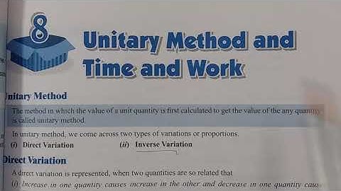 Unitary method / Exercise 8A / Class 7 / ICSE / Mathematics