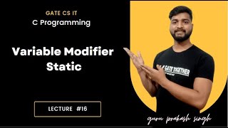 Static | Variable Modifiers | C Programming | Gate CSE