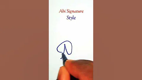 Abi Name Signature Style ✍️ | A Letter Signature Style #signature #art  #viral #shorts #trending