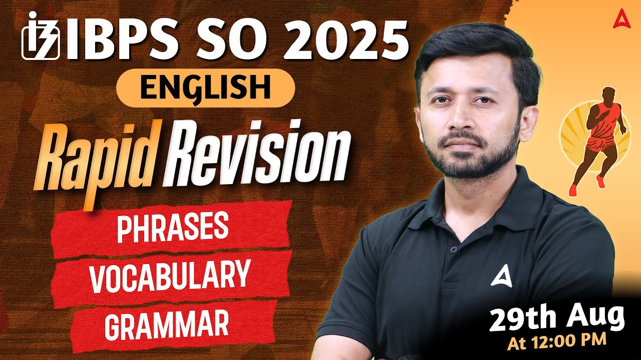 IBPS SO 2025 | IBPS SO English Rapid Fire | Phrases, Vocabulary & Grammar | By Parth Krishan