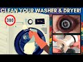 How to clean washing machine or washer & dryer