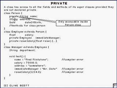 Java Tutorial 3.6 Classes Part 6/12 - private variables