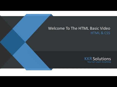 HTML Basics  || HTML & CSS || KKR Solutions