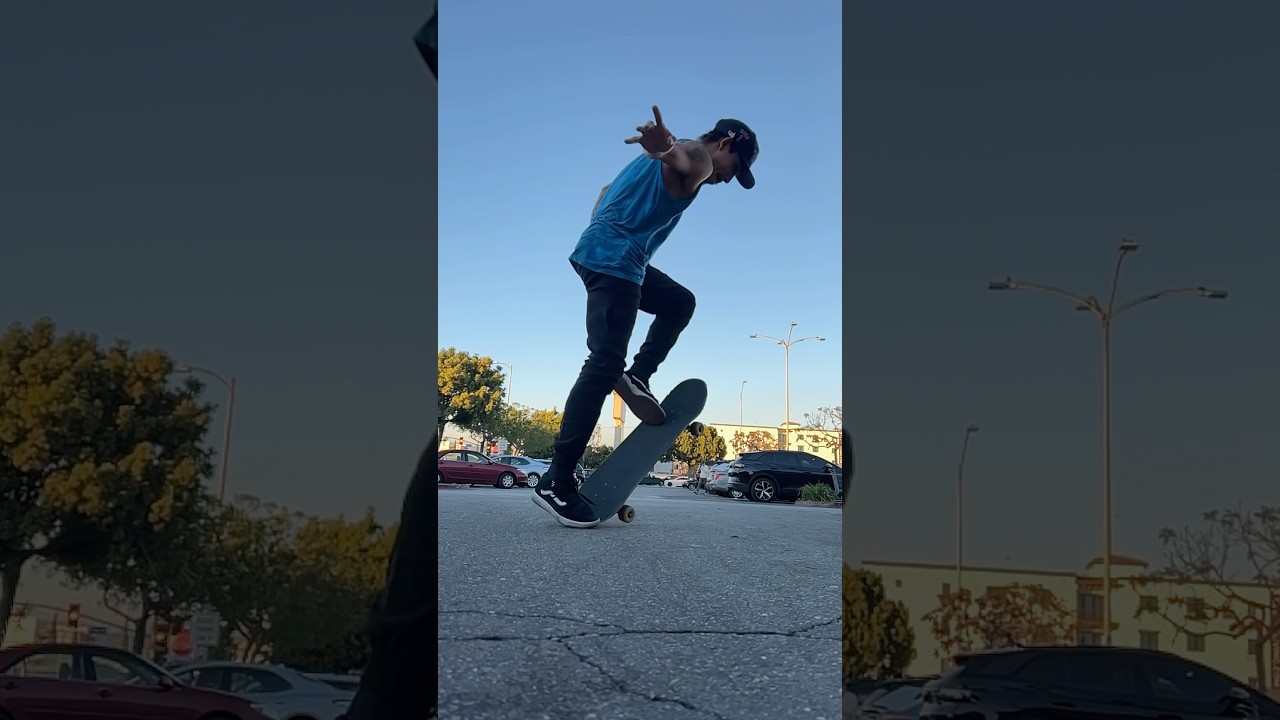 Замедленная съемка 360-градусного флипа 