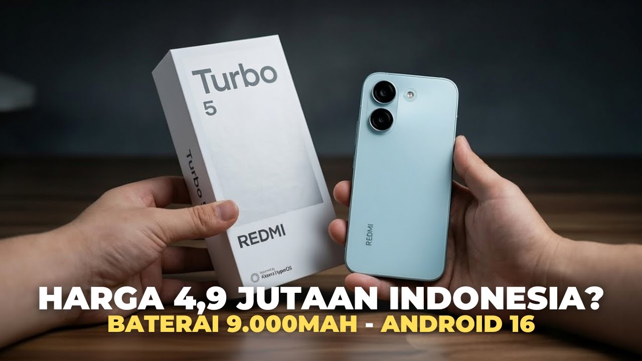 Redmi Turbo 5 Bocor 2026: Baterai 9.000mAh Android 16 – Harga 4,9 Jutaan Indonesia?
