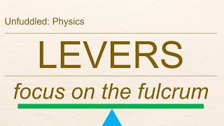 Unfuddled: Physics - Levers: Focus on the Fulcrum