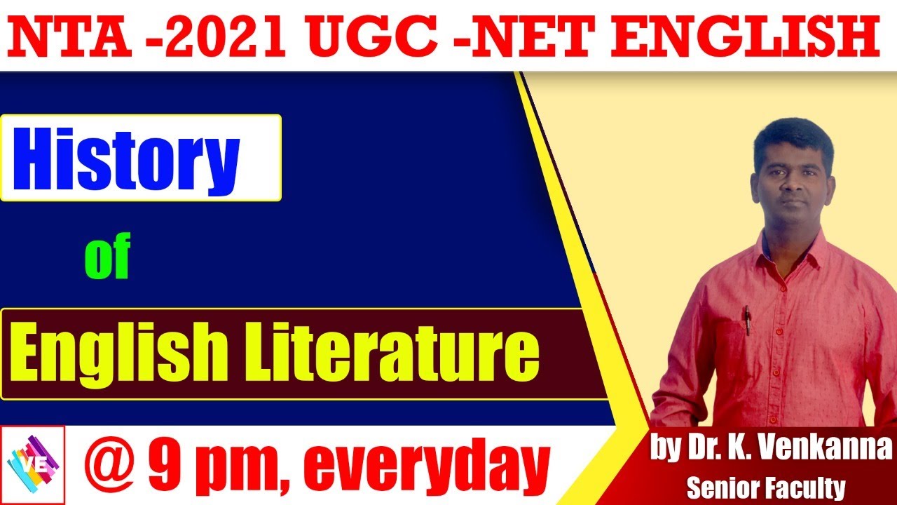История английской литературы II UGC -NET-АНГЛИЙСКИЕ ЛИТЕРАТУРНЫЕ ЗАНЯТИЯ II AP-SET II Д-р К. ВЕН...