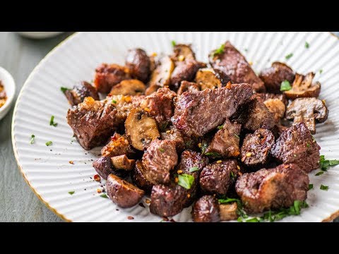air-fryer-steak-bites-&-mushrooms---an-amazing-easy-dinner!