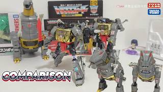 一件非凡且极具怀旧情怀的收藏品! Transformers Takara Tomy Missing Link C-12 Grimlock comparison