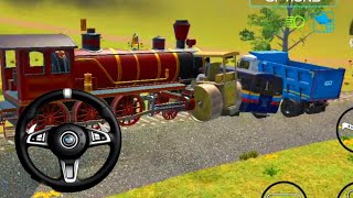 Train accident on track with 3 Cars in indian vehicle simulator 3d 😱😨 screenshot 3