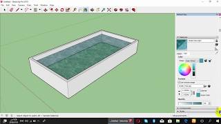تعلم اسكتش أب 2018 - (5) تصميم جدار + بركة مياه
