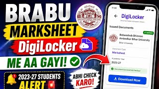 BRABU Marksheet DigiLocker Me Aa Gayi 😱 Check Kaise Kare (2023–27)Finally! 