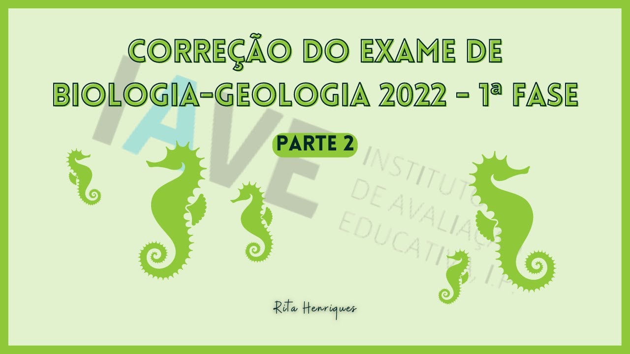 Exame Nacional de Biologia-Geologia 2022 - 1ª Fase - Correção (Parte 2) | Rita Henriques