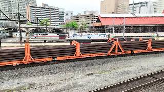 Rare NS Welded Rail Train Passing Through Harrisburg PA 🚂