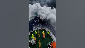 Atlantic Ocean Fury – Giant Wave Hits Ship Hard!  #shorts