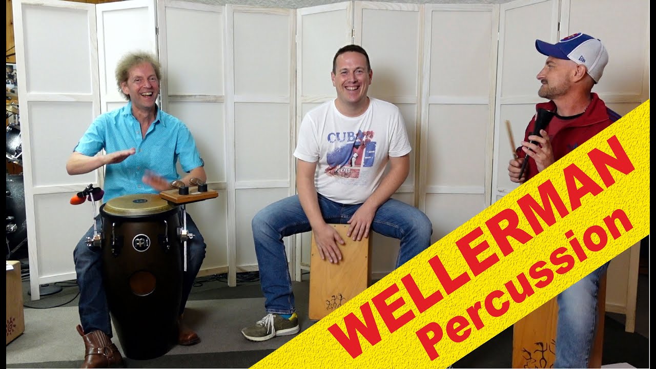 Wellerman Percussion mit Cajón, Conga und Agogo ein Seemanns Shanty