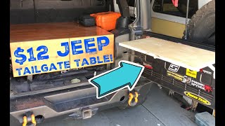 My $12 Jeep Tailgate Table build  Do it yourself with stuff in the garage! DIY Overland Project