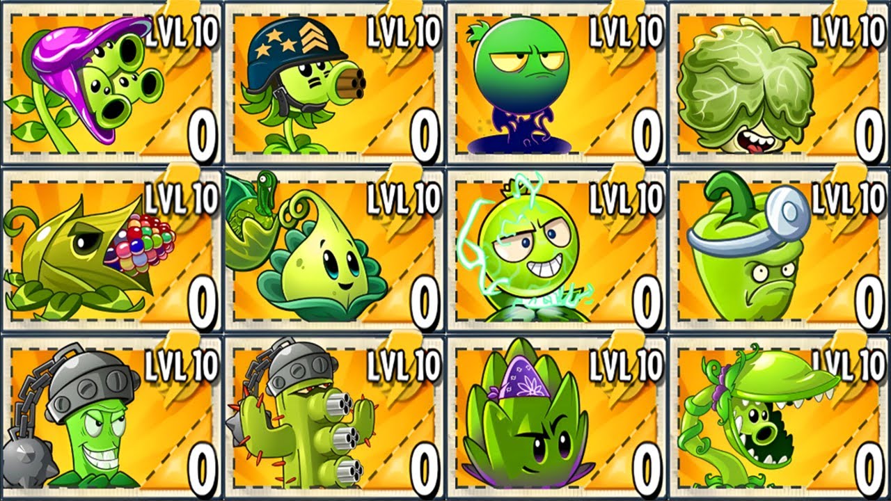 Every Random GREEN Premium Plants Power-Up vs PvZ 2 All Final Bosses ...